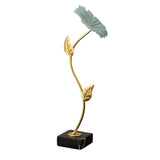 Maxbell Leaf Statues Ornaments Collectible for Home Living Room Housewarming Gift style A