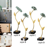 Maxbell Leaf Statues Ornaments Collectible for Home Living Room Housewarming Gift style A