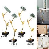 Maxbell Leaf Statues Ornaments Collectible for Home Living Room Housewarming Gift style A