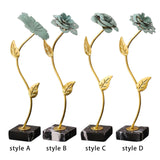 Maxbell Leaf Statues Ornaments Collectible for Home Living Room Housewarming Gift style A