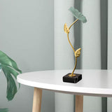 Maxbell Leaf Statues Ornaments Collectible for Home Living Room Housewarming Gift style A