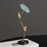 Maxbell Leaf Statues Ornaments Collectible for Home Living Room Housewarming Gift style A