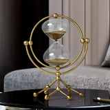 Maxbell Hourglass Clocks Sand Timer Desktop Watch for Living Room Birthday Gifts Aureate