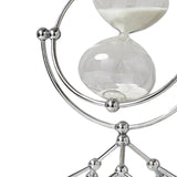 Maxbell Hourglass Clocks Sand Timer Desktop Watch for Living Room Birthday Gifts Argent