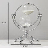 Maxbell Hourglass Clocks Sand Timer Desktop Watch for Living Room Birthday Gifts Argent