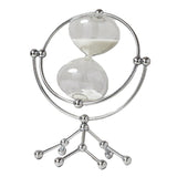 Maxbell Hourglass Clocks Sand Timer Desktop Watch for Living Room Birthday Gifts Argent