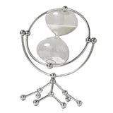 Maxbell Hourglass Clocks Sand Timer Desktop Watch for Living Room Birthday Gifts Argent