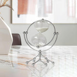 Maxbell Hourglass Clocks Sand Timer Desktop Watch for Living Room Birthday Gifts Argent
