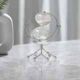 Maxbell Hourglass Clocks Sand Timer Desktop Watch for Living Room Birthday Gifts Argent