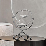 Maxbell Hourglass Clocks Sand Timer Desktop Watch for Living Room Birthday Gifts Argent