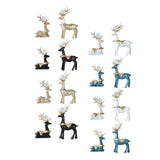 Maxbell Modern Reindeer Figurines Ornaments Deer Statues for Home Table Decor Geometric Aureate