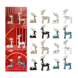 Maxbell Modern Reindeer Figurines Ornaments Deer Statues for Home Table Decor Geometric Aureate