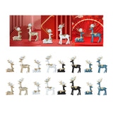 Maxbell Modern Reindeer Figurines Ornaments Deer Statues for Home Table Decor Geometric Aureate