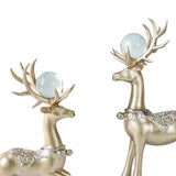 Maxbell Modern Reindeer Figurines Ornaments Deer Statues for Home Table Decor Aureate