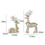 Maxbell Modern Reindeer Figurines Ornaments Deer Statues for Home Table Decor Aureate