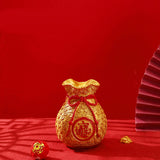 Maxbell Reindeer Figurines Resin Table Cabinet Bag Statue Vase for Gift Office Party Gold Vase