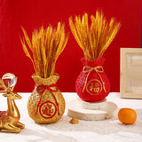 Maxbell Reindeer Figurines Resin Table Cabinet Bag Statue Vase for Gift Office Party Red Vase