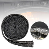 Maxbell Stove Gasket Tape Black Gasket Cord Fiberglass Stove Door Seal Tape for Door 2mmx15mmx300cm