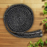 Maxbell Stove Gasket Tape Black Gasket Cord Fiberglass Stove Door Seal Tape for Door 2mmx20mmx200cm