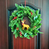 Maxbell Christmas Door Wreath 45cm Greenery Wreaths Wall Hanging for New Year Party