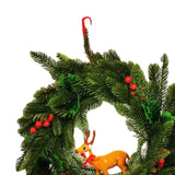 Maxbell Christmas Door Wreath 45cm Greenery Wreaths Wall Hanging for New Year Party