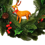 Maxbell Christmas Door Wreath 45cm Greenery Wreaths Wall Hanging for New Year Party