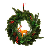 Maxbell Christmas Door Wreath 45cm Greenery Wreaths Wall Hanging for New Year Party