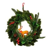 Maxbell Christmas Door Wreath 45cm Greenery Wreaths Wall Hanging for New Year Party