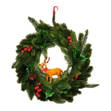 Maxbell Christmas Door Wreath 45cm Greenery Wreaths Wall Hanging for New Year Party