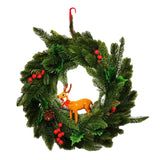 Maxbell Christmas Door Wreath 45cm Greenery Wreaths Wall Hanging for New Year Party