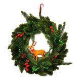 Maxbell Christmas Door Wreath 45cm Greenery Wreaths Wall Hanging for New Year Party