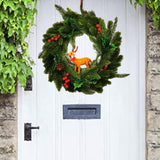 Maxbell Christmas Door Wreath 45cm Greenery Wreaths Wall Hanging for New Year Party