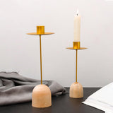 Maxbell Simple Taper Candle Holder Candlestick Ornament for Birthday Home Decor 19cmx5cmx2.5cm