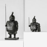 Maxbell Ancient Terracotta Soldiers Exquisite Handpainted for Ornament Shelf Decor Kneeling