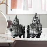 Maxbell Ancient Terracotta Soldiers Exquisite Handpainted for Ornament Shelf Decor Kneeling