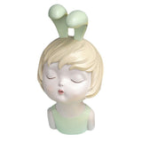 Maxbell Modern Blowing Bubbles Girl Figurine Resin Statue for Bedroom Desk Decor