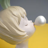 Maxbell Modern Blowing Bubbles Girl Figurine Resin Statue for Bedroom Desk Decor