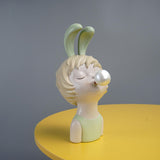 Maxbell Modern Blowing Bubbles Girl Figurine Resin Statue for Bedroom Desk Decor