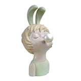 Maxbell Modern Blowing Bubbles Girl Figurine Resin Statue for Bedroom Desk Decor