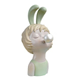 Maxbell Modern Blowing Bubbles Girl Figurine Resin Statue for Bedroom Desk Decor