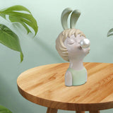 Maxbell Modern Blowing Bubbles Girl Figurine Resin Statue for Bedroom Desk Decor