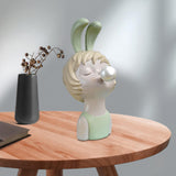 Maxbell Modern Blowing Bubbles Girl Figurine Resin Statue for Bedroom Desk Decor