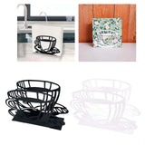 Maxbell Napkin Holder Serviette Vertical Metal for Kitchen Cocktail Parties Office black