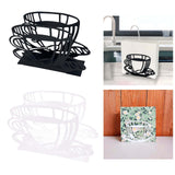 Maxbell Napkin Holder Serviette Vertical Metal for Kitchen Cocktail Parties Office black