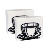 Maxbell Napkin Holder Serviette Vertical Metal for Kitchen Cocktail Parties Office black