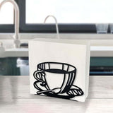 Maxbell Napkin Holder Serviette Vertical Metal for Kitchen Cocktail Parties Office black