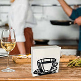 Maxbell Napkin Holder Serviette Vertical Metal for Kitchen Cocktail Parties Office black