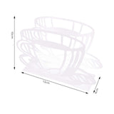 Maxbell Napkin Holder Serviette Vertical Metal for Kitchen Cocktail Parties Office white