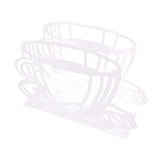 Maxbell Napkin Holder Serviette Vertical Metal for Kitchen Cocktail Parties Office white