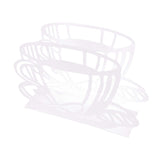 Maxbell Napkin Holder Serviette Vertical Metal for Kitchen Cocktail Parties Office white